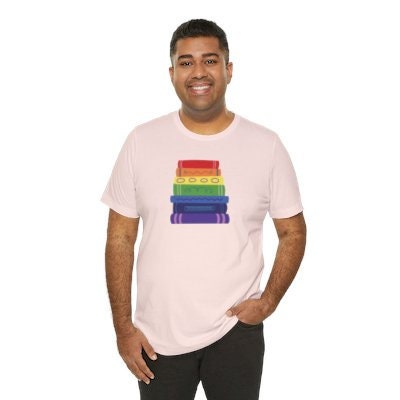 Subtle Pride Bookstack Tshirt