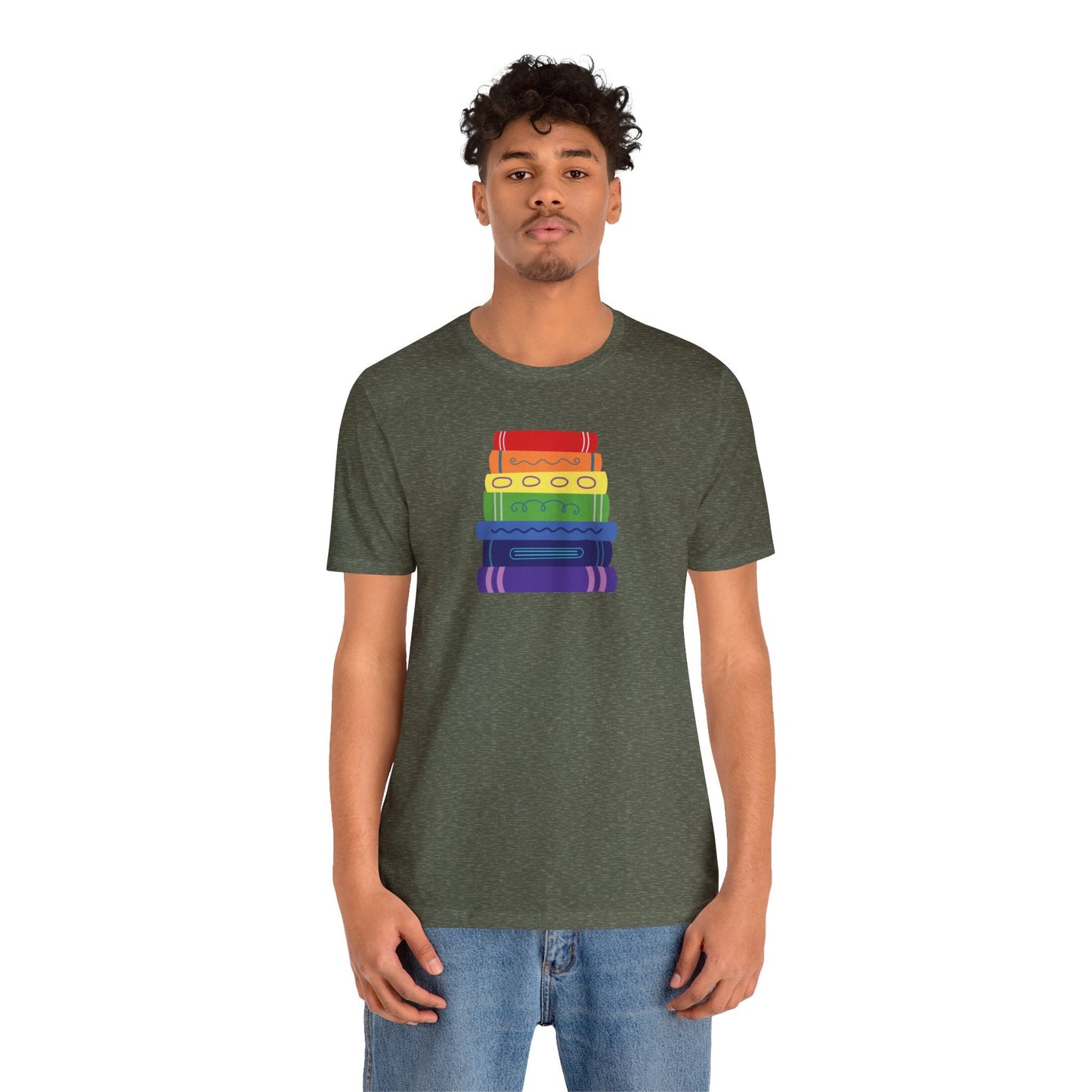 Subtle Pride Bookstack Tshirt