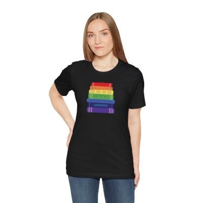 Subtle Pride Bookstack Tshirt