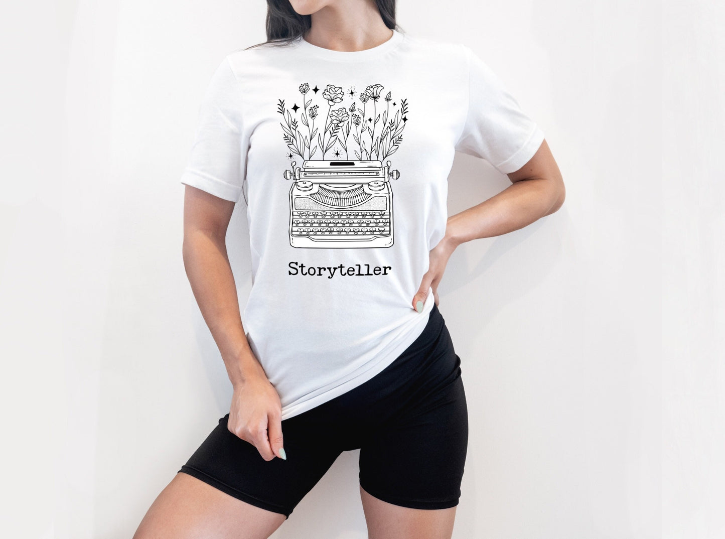 Storyteller Floral Typewriter Tee