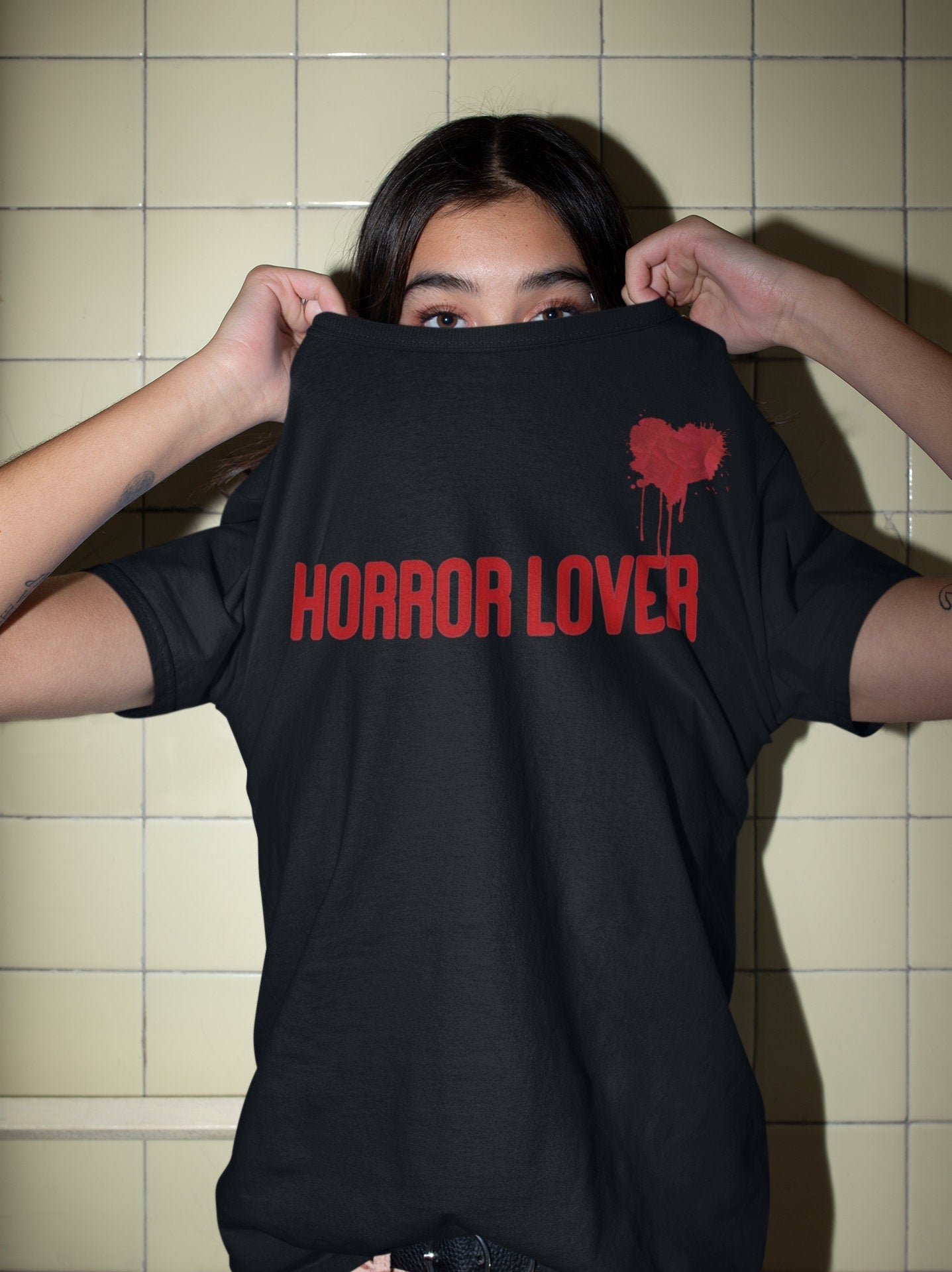 Horror Lover Bloody Heart Bookish Tshirt