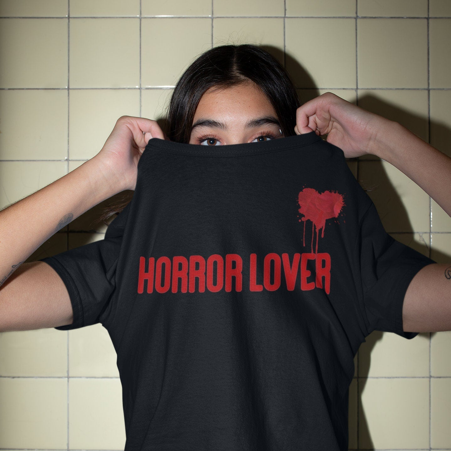 Horror Lover Bloody Heart Bookish Tshirt