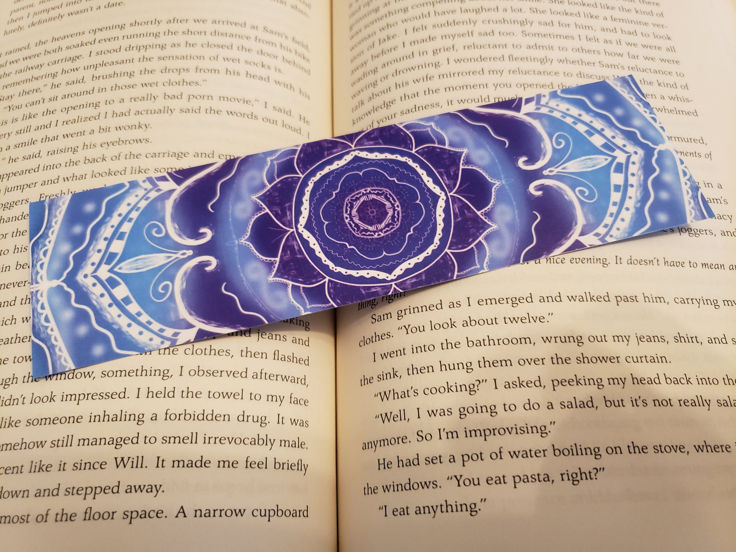 Mandala Bookmarks Beautiful Colorful Rainbow Bookmark Gift for Book Lovers Indigo Blue Bookmark Artistic Painted Book Mark for Bookstagram