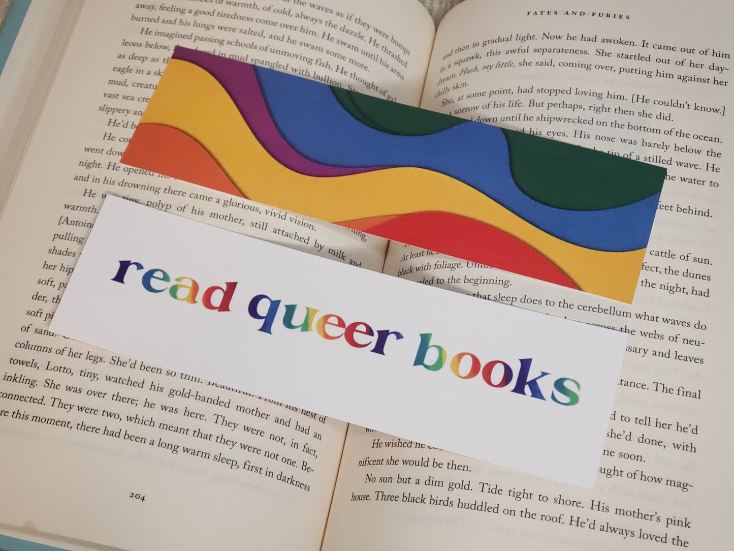 Read Queer Books Diverse Books Pride Month Bookmark Gift for Book Lovers Artistic Book Mark for Bookstagram Gift Under 5