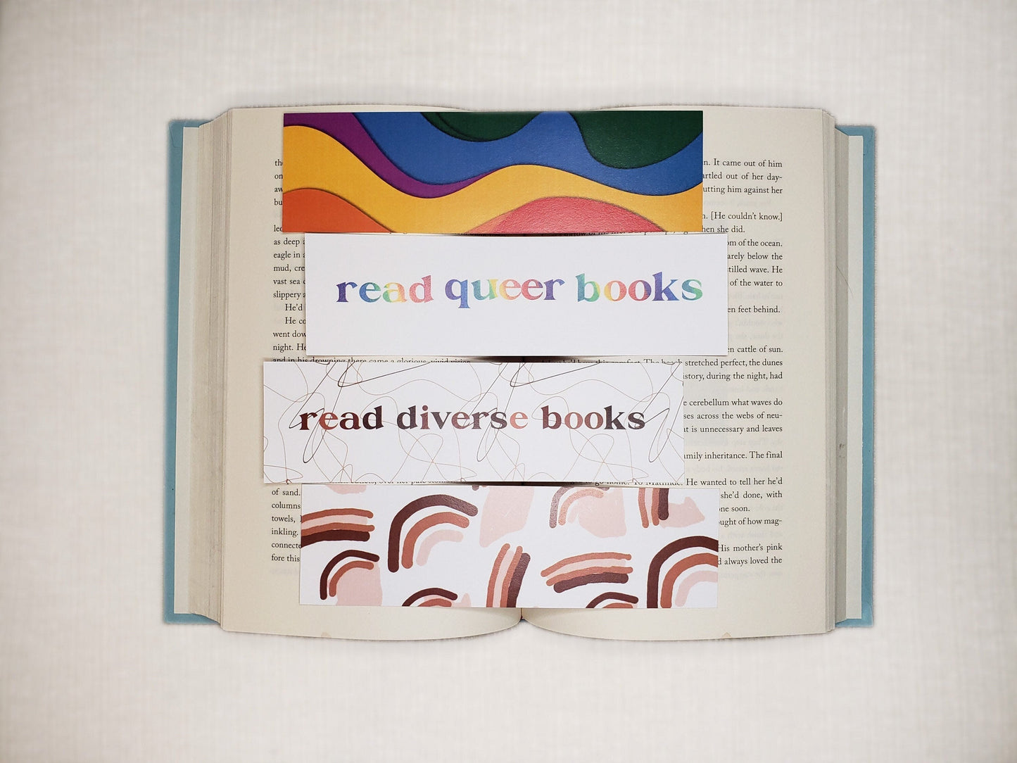 Read Queer Books Diverse Books Pride Month Bookmark Gift for Book Lovers Artistic Book Mark for Bookstagram Gift Under 5
