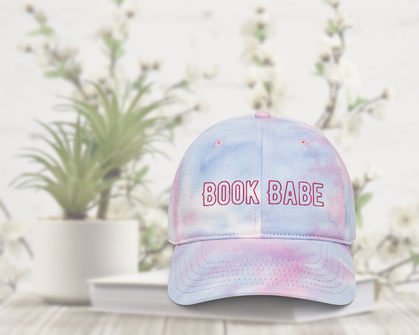 Book Babe Girly Baseball Hat Ball for Readers Pink Tie Dye Dad Hat Gift for Reader Friend Book Girl Summer Reading Nerdy Teacher Hat