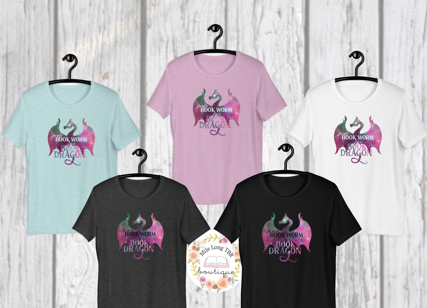 I'm Not A Book Worm I'm a Book Dragon Tshirt Fantasy Reader Tee For Her Reader Friend Gift Bibliophile Tshirt for SciFi Readers Bookish Tee