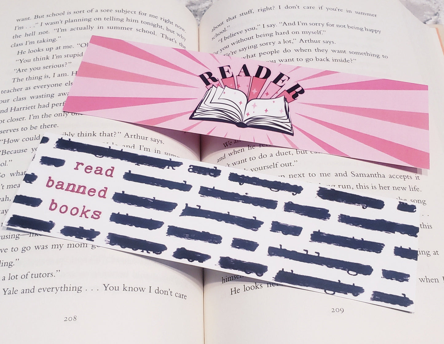 Pink Reader Starburst Bookmark for Bibliophiles Librarian Gift for Readers Feminine Bookstagram Reader Friend Gift