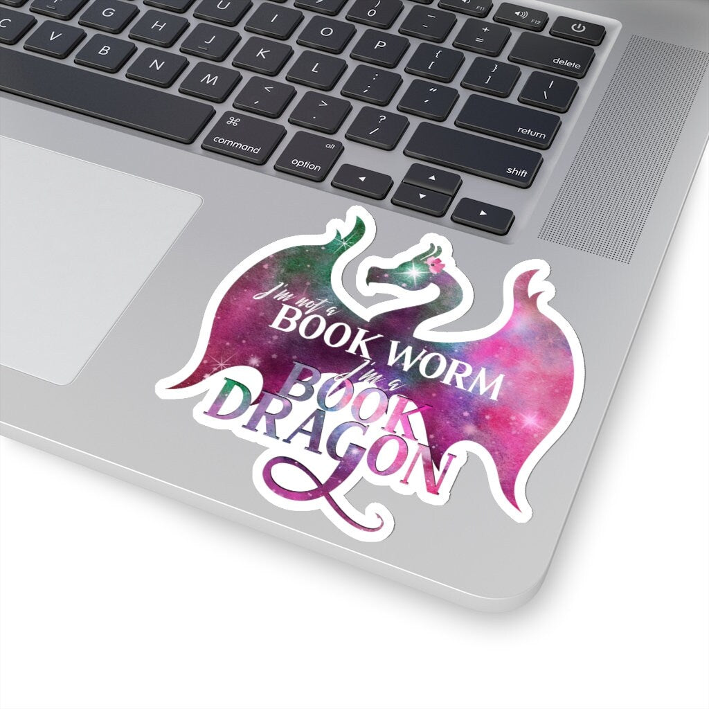Book Dragon Sticker Not A Book Worm I'm a Book Dragon Sticker Fantasy Reader Tee For Her Reader Friend Gift Bibliophile for SciFi Readers