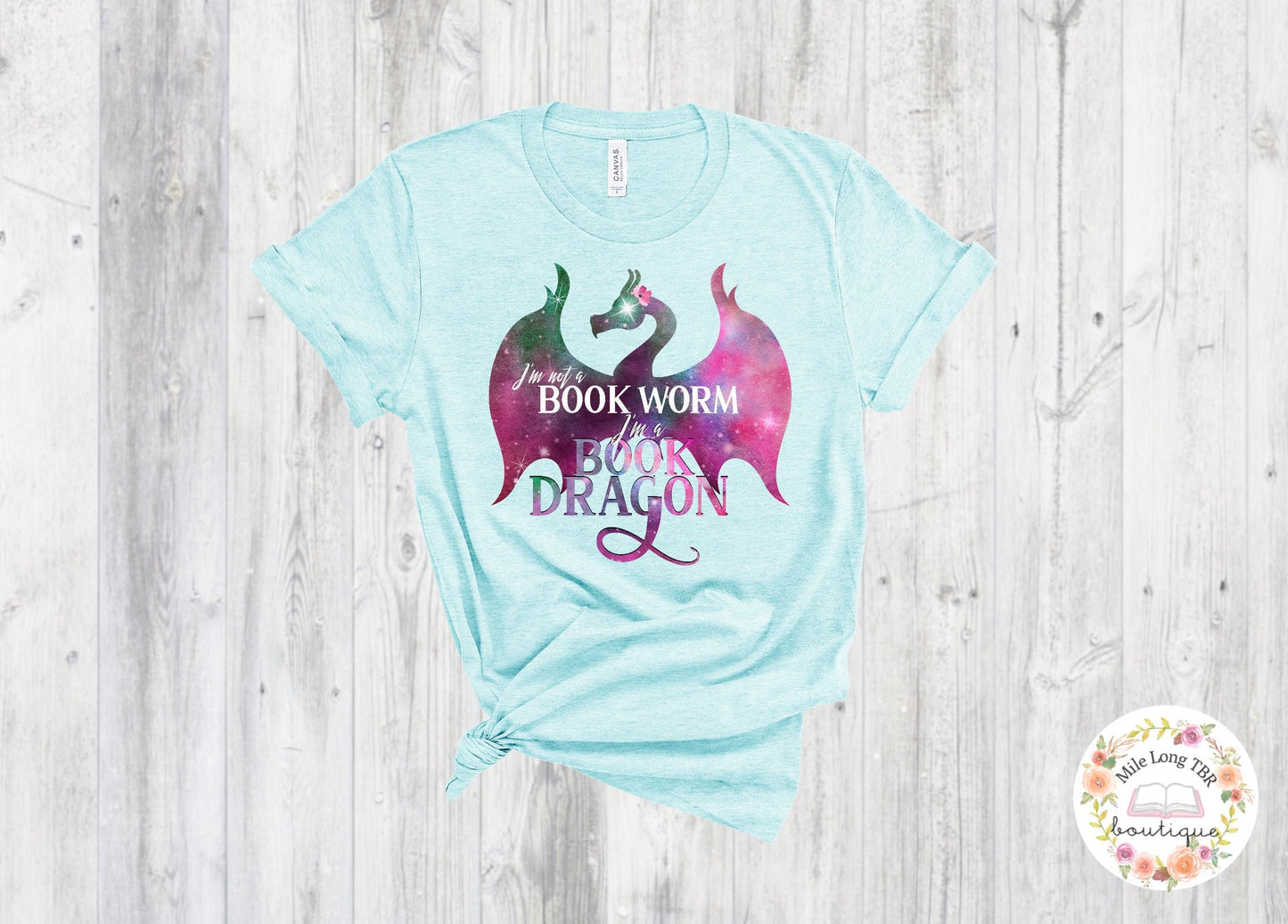 I'm Not A Book Worm I'm a Book Dragon Tshirt Fantasy Reader Tee For Her Reader Friend Gift Bibliophile Tshirt for SciFi Readers Bookish Tee