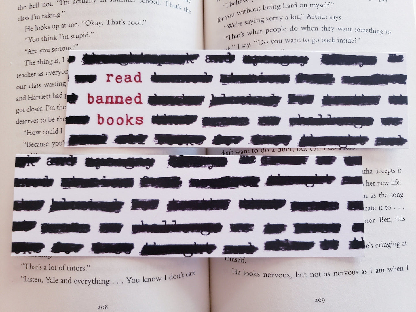 Read Banned Books Bookmark Anti Censorship Librarian Gift for Readers Bookstagram Reader Friend Gift for Bookworms