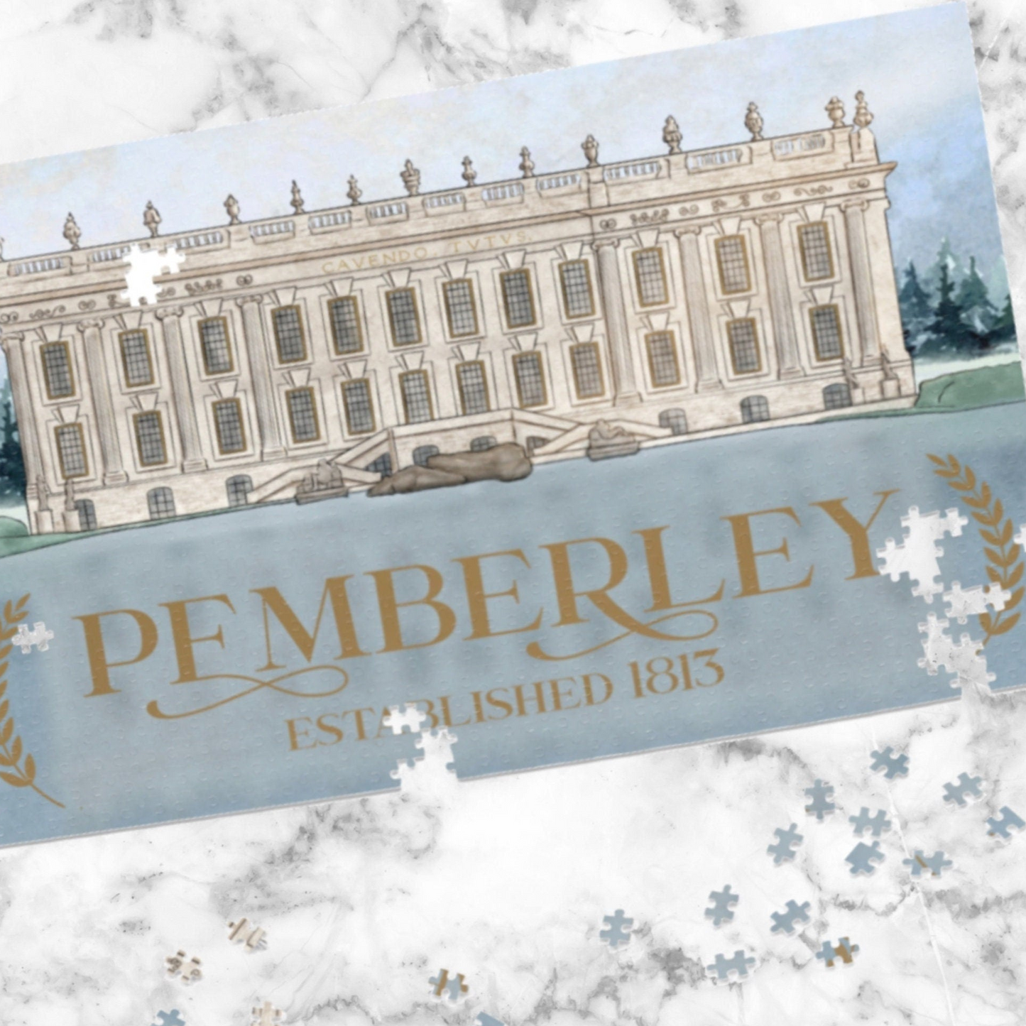 Pemberley Jigsaw Puzzle 500 or 1000 Piece Bookish Activity