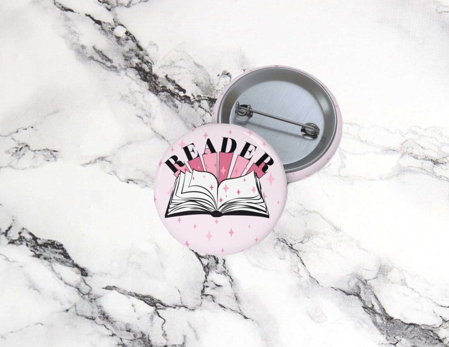 Reader Pin Buttons Librarian Pin for Lanyard Small Bookish Gift Under 5 Retro Reader Vintage