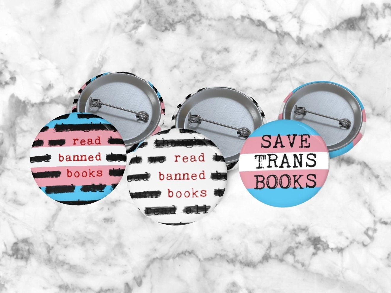 Read Trans Banned Books Pin Button Anticensorship Support for Teacher Librarian Lanyard Pin Bookish Button for Reader Friend Bookstagram