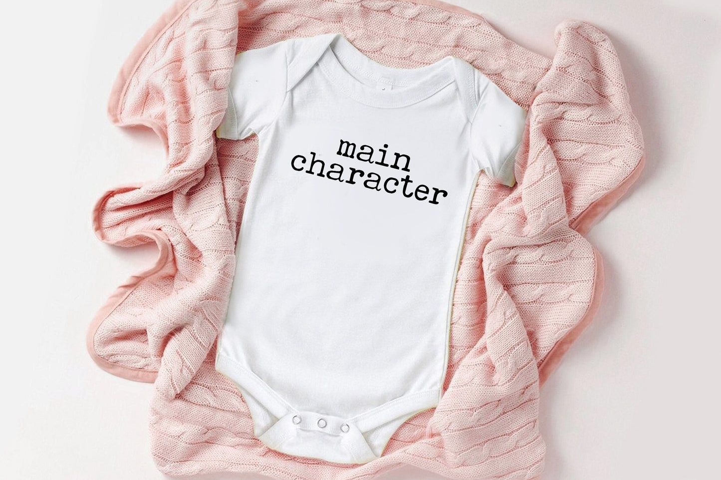 Main Character Bookish Baby Funny Clothes Librarian Birth Announcement Minimalist Baby Clothes Main Character Energy Protagonist Literary