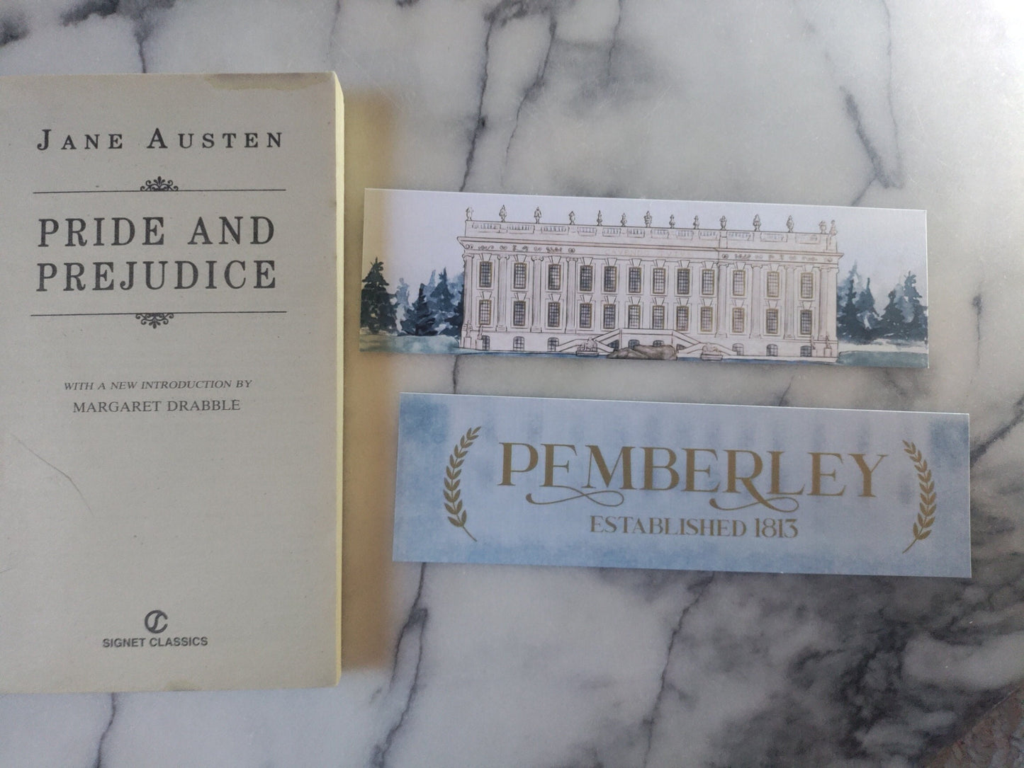 Pemberley Pride and Prejudice Bookmark Librarian Gift Readers Bookstagram Book Club Present Reader Friend Gift Bookworms Under 5 Jane Austen