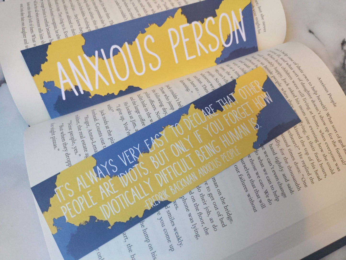 Anxious People Quote Bookmark Librarian Gift Readers Bookstagram Book Club Present Reader Friend Gift Bookworms Under 5 Backman Anxiety