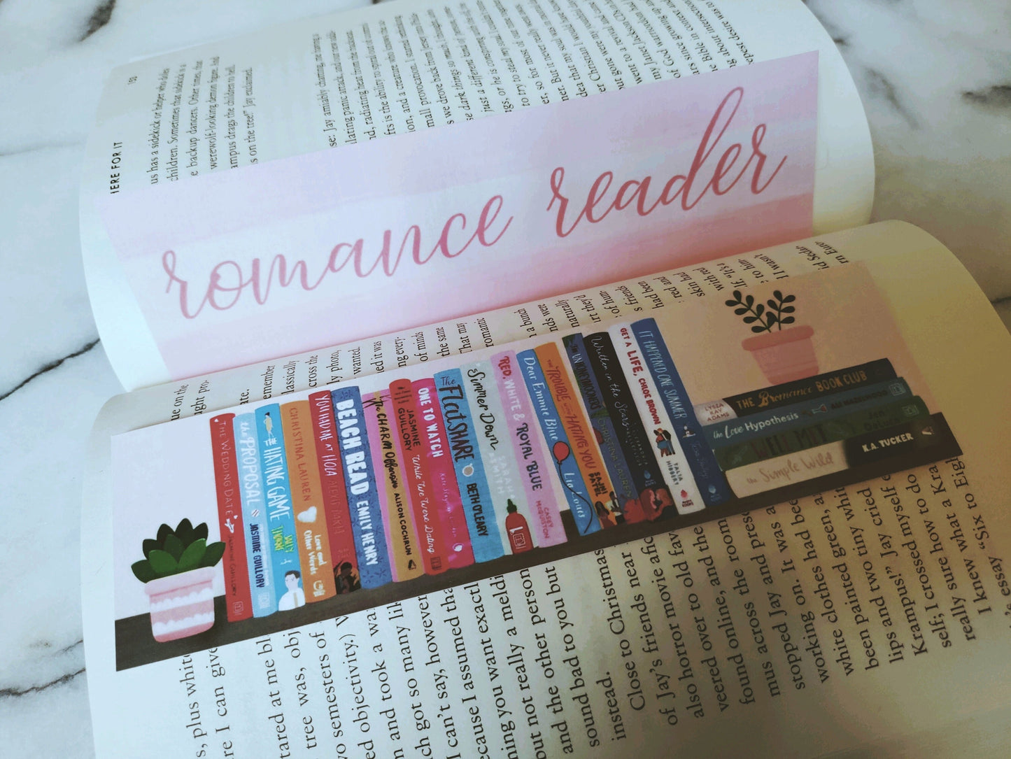 Romance Reader Bookshelf Contemporary Romance Lover Bookmark Book Stack Bookish Valentines Day Gift Bookstagram Friend Bookworm Humor