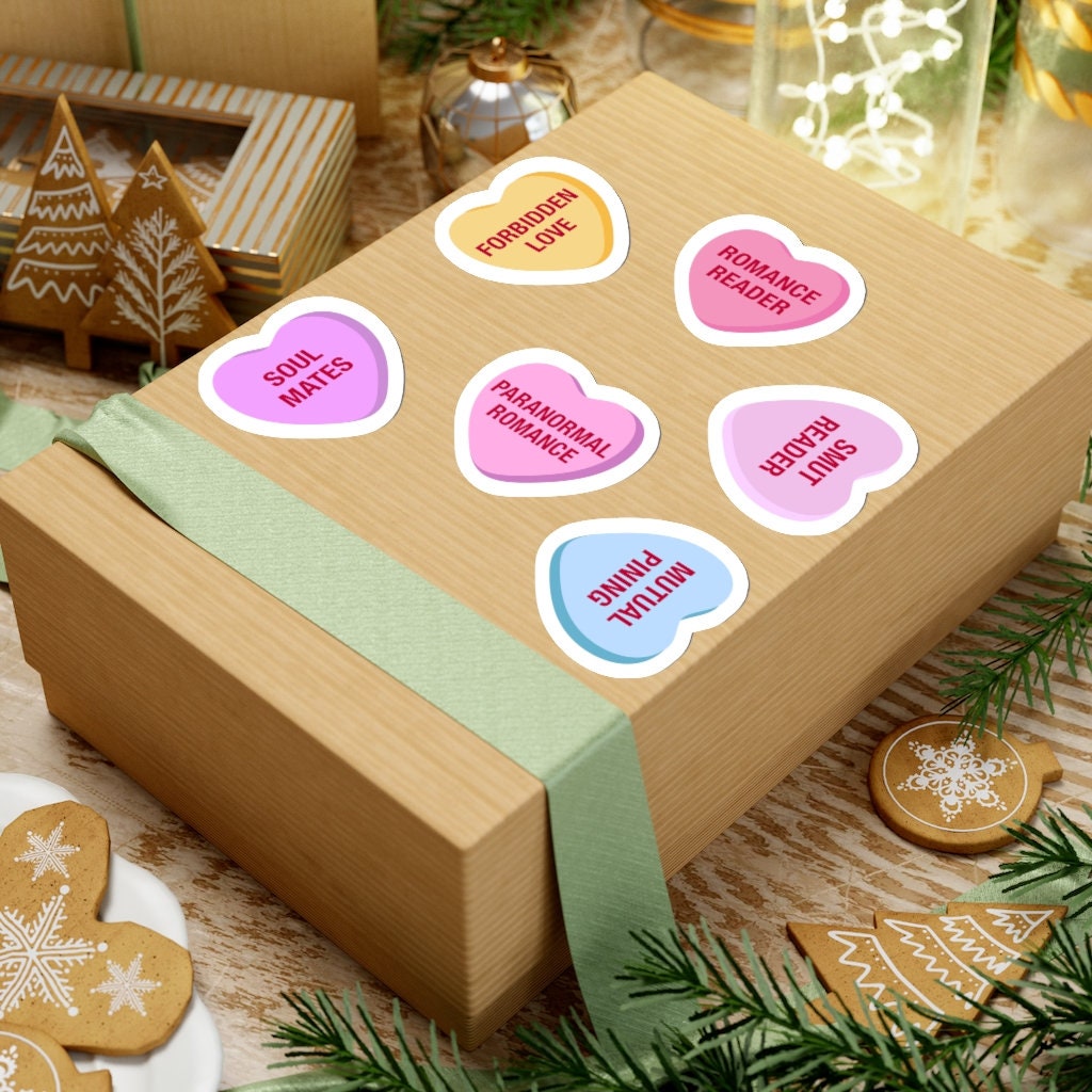 Candy Hearts Romance Trope Reader Bookish Sticker Set for Reading Bullet Journal Bookish Bujo Sticker for Smut Reader Gift for Bibliophile
