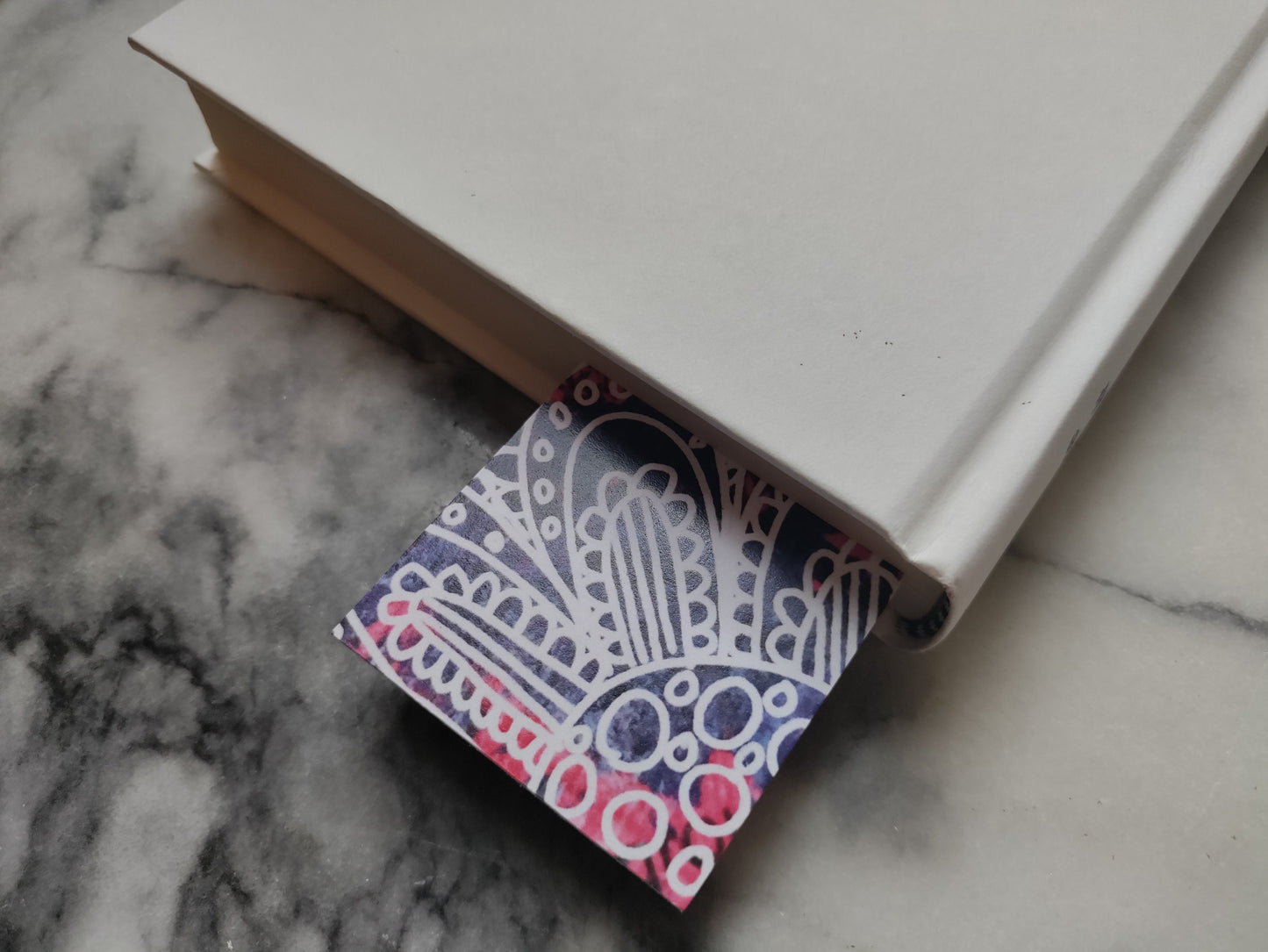 Floral Paisley Swirl Bookstagram Pink Purple Bright Bookmarks for Reader Friend Gift