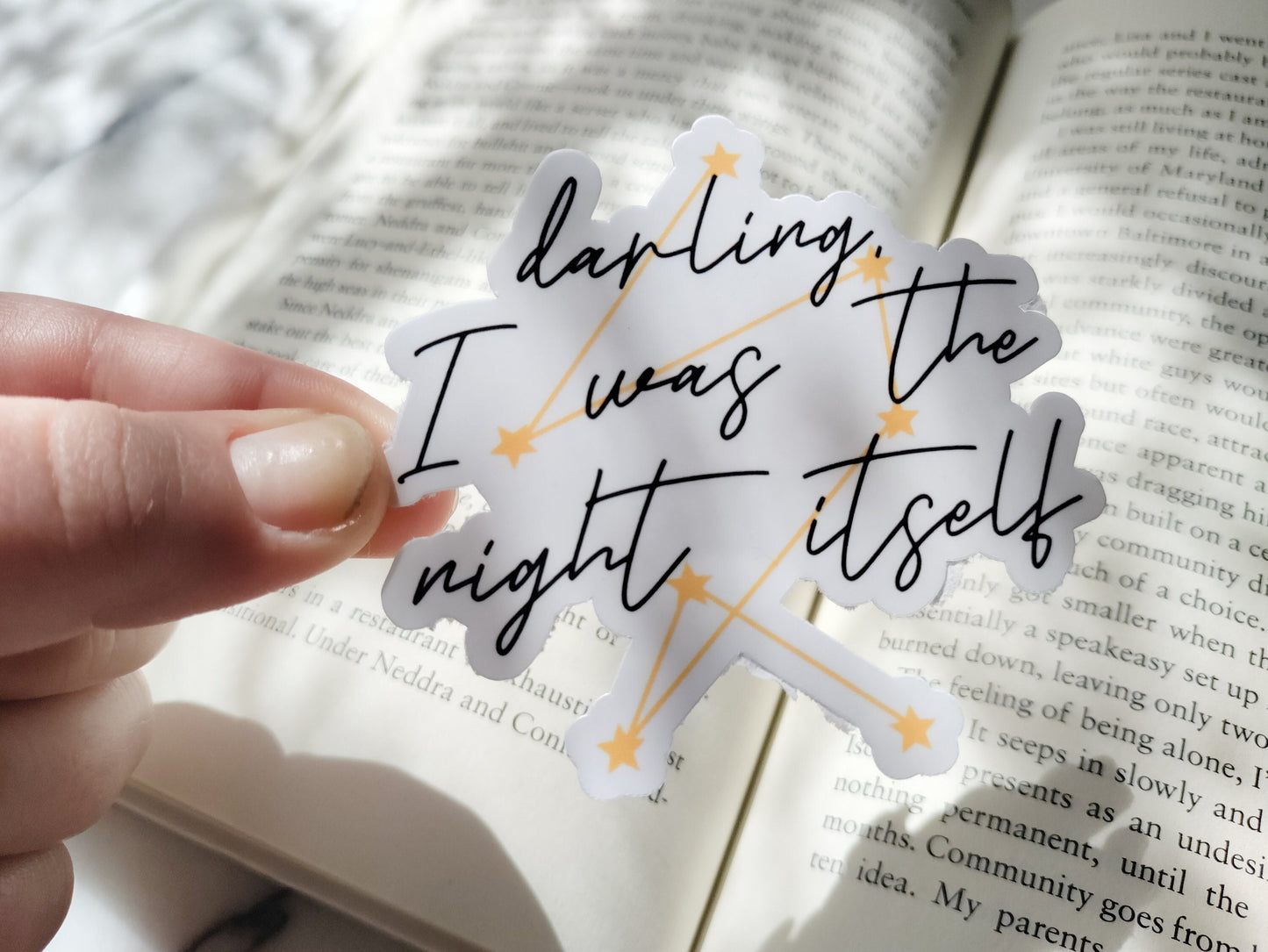 Night Itself Stars Invisible Life of Addie LaRue Bibliophile Sticker Bookish Sticker for Laptop Book Cart Reading Journal VE Schawb Fantasy