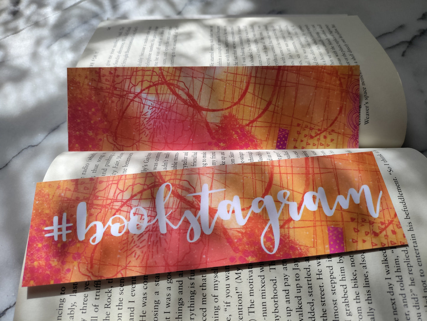 Bookstagram Orange Pink Feather Paisley Swirl Purple Bright Bookmarks for Reader Friend Gift