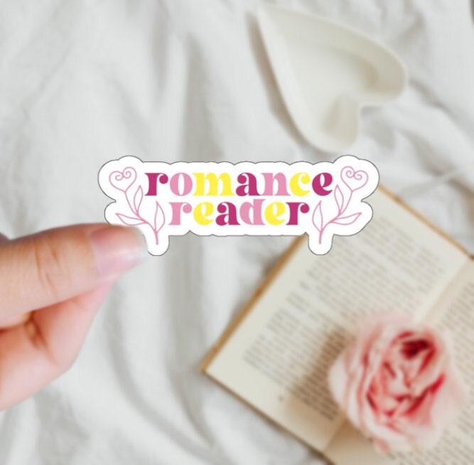 Romance Reader Sticker for Bookish Friend Sticker Laptop Book Cart Reading Journal Waterproof Vinyl Sticker for Hydroflask Bookish Bujo
