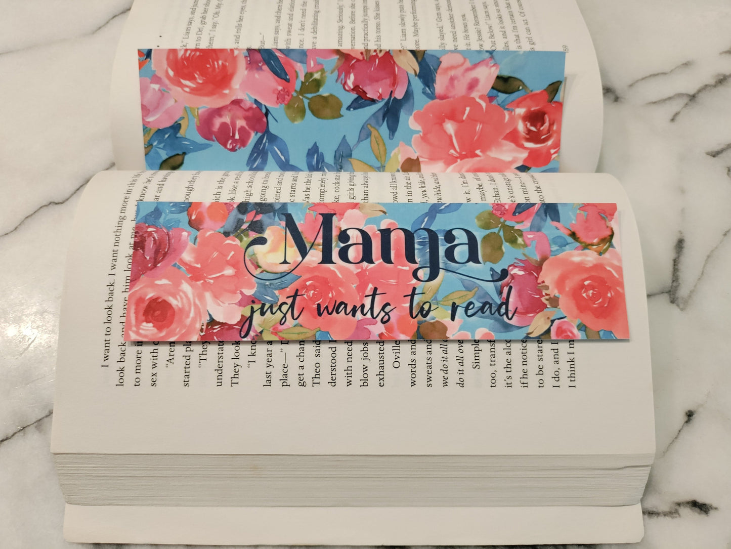 Mama Just Wants to Read Floral Bookmark for Readers Mothers Day for Reader Bookish Bibliophile Mom for New Mother Bookstagram Book Tok