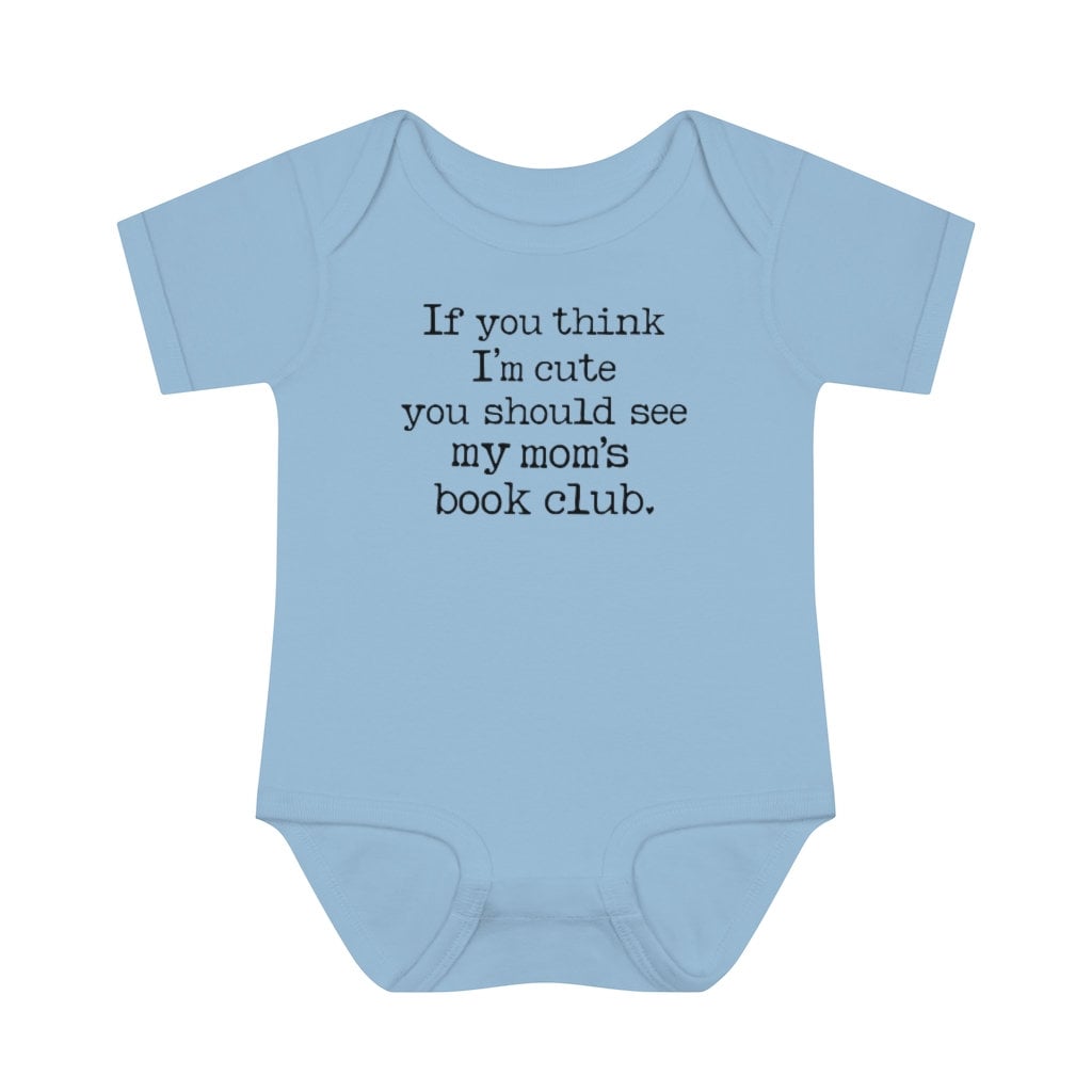 Cute Mom's Book Club Literary Baby Outfit for Bookish Baby Shower Newest Book Club Member Gift for Birth Announcement Writer Baby Onesie