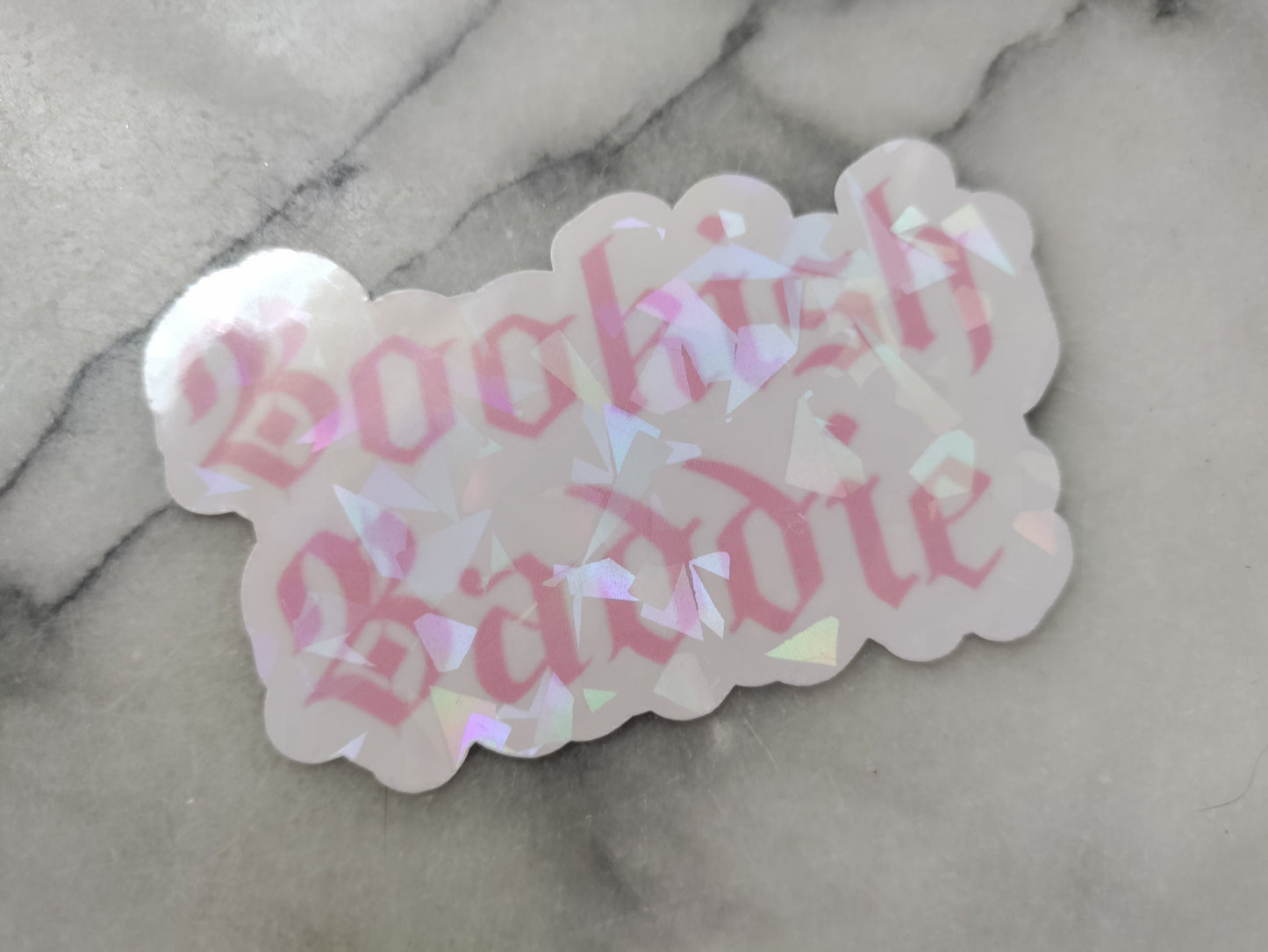 Pink Bookish Baddie Reader Funny Sticker for Bibliophile Bookstagram Friend Booktok Cute Nerdy Bookish Sticker for Book Cart Reading Journal