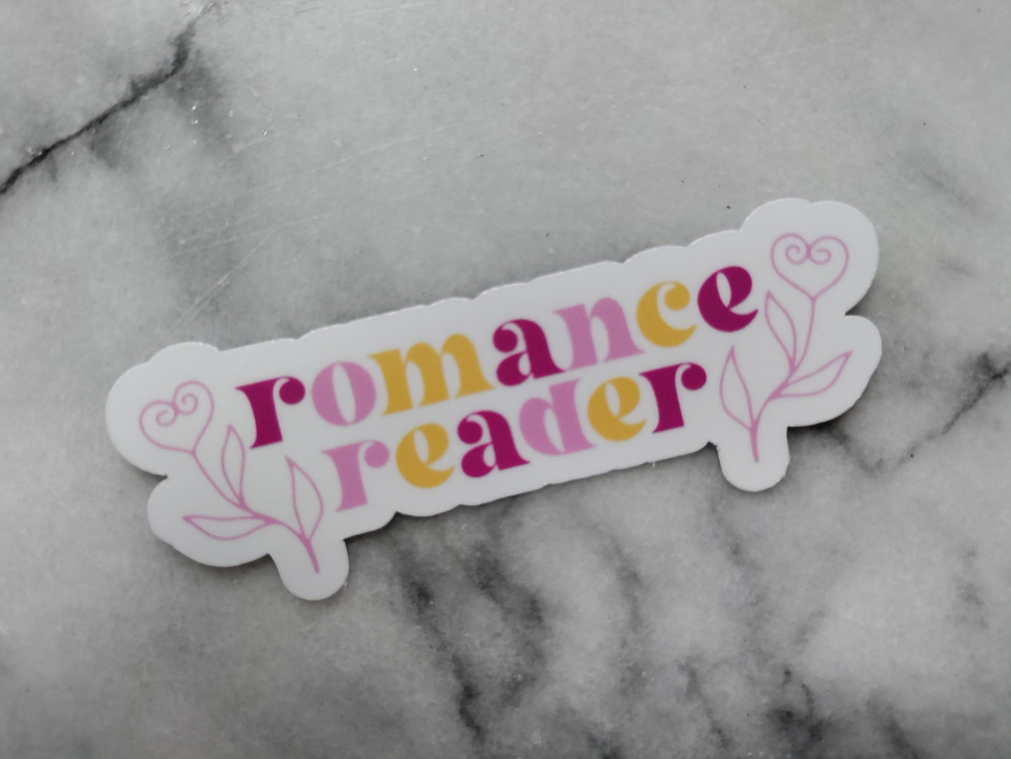 Romance Reader Sticker for Bookish Friend Sticker Laptop Book Cart Reading Journal Waterproof Vinyl Sticker for Hydroflask Bookish Bujo
