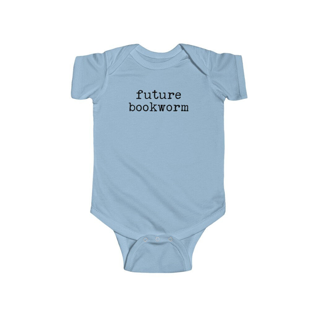 Future Bookworm Bookish Baby Bodysuit for Reader Friend Baby Shower Literary Baby Shower Gift for Bibliophile Friend