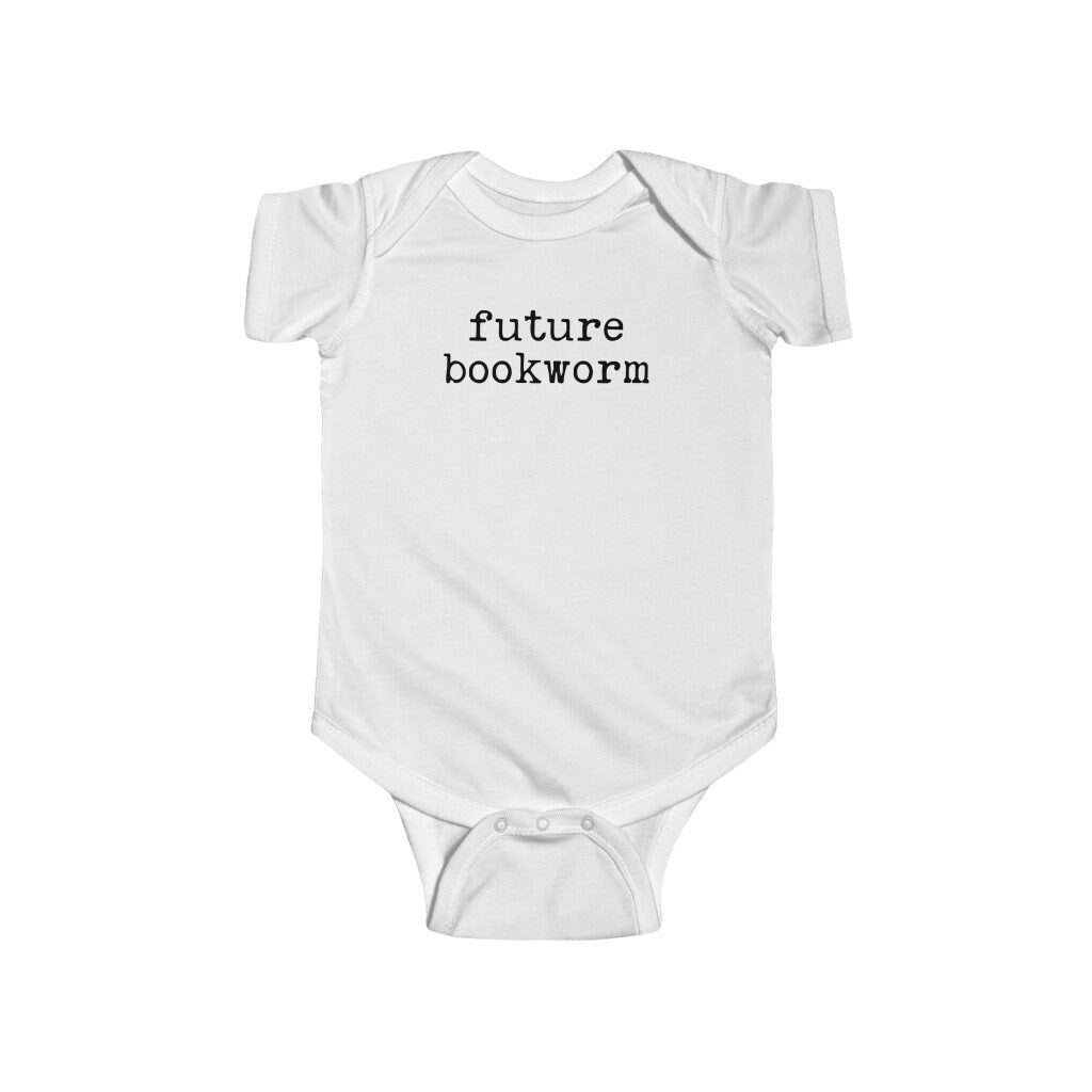 Future Bookworm Bookish Baby Bodysuit for Reader Friend Baby Shower Literary Baby Shower Gift for Bibliophile Friend