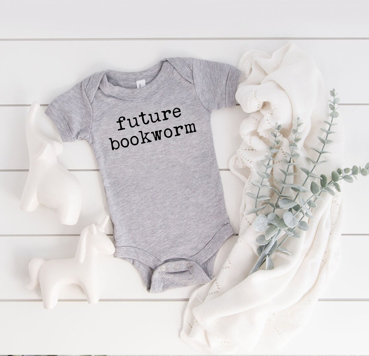 Future Bookworm Bookish Baby Bodysuit for Reader Friend Baby Shower Literary Baby Shower Gift for Bibliophile Friend