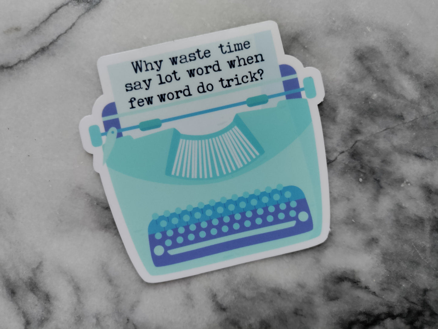 Funny Lot Word Writer Sticker for Author Typewriter Novel Writing Edit Books Sticker for Laptop Hydroflask Reading Journal Office Humor