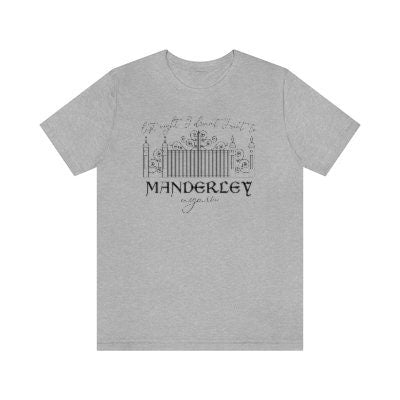 Rebecca Last Night I Went to Manderley Again Daphne Du Maurier Classic Literary shirt for Reader Bookish Shirt Gothic Literature Pastel Goth