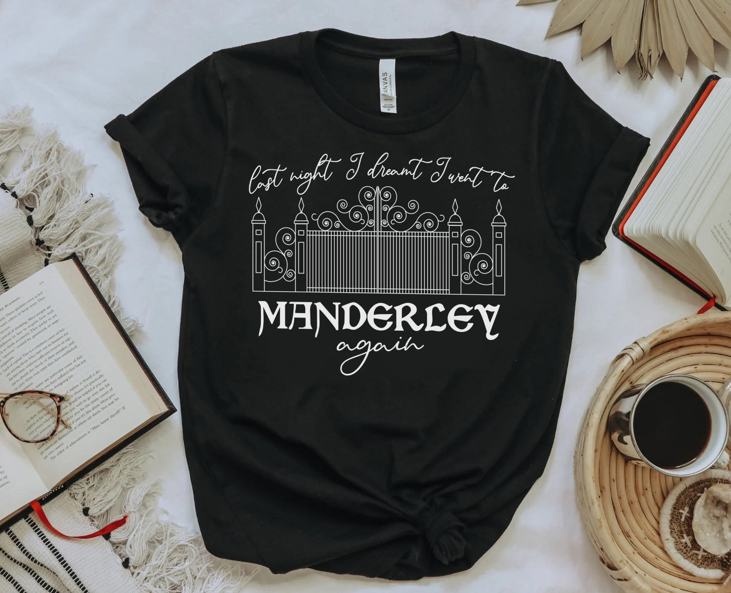 Rebecca Last Night I Went to Manderley Again Daphne Du Maurier Classic Literary shirt for Reader Bookish Shirt Gothic Literature Pastel Goth