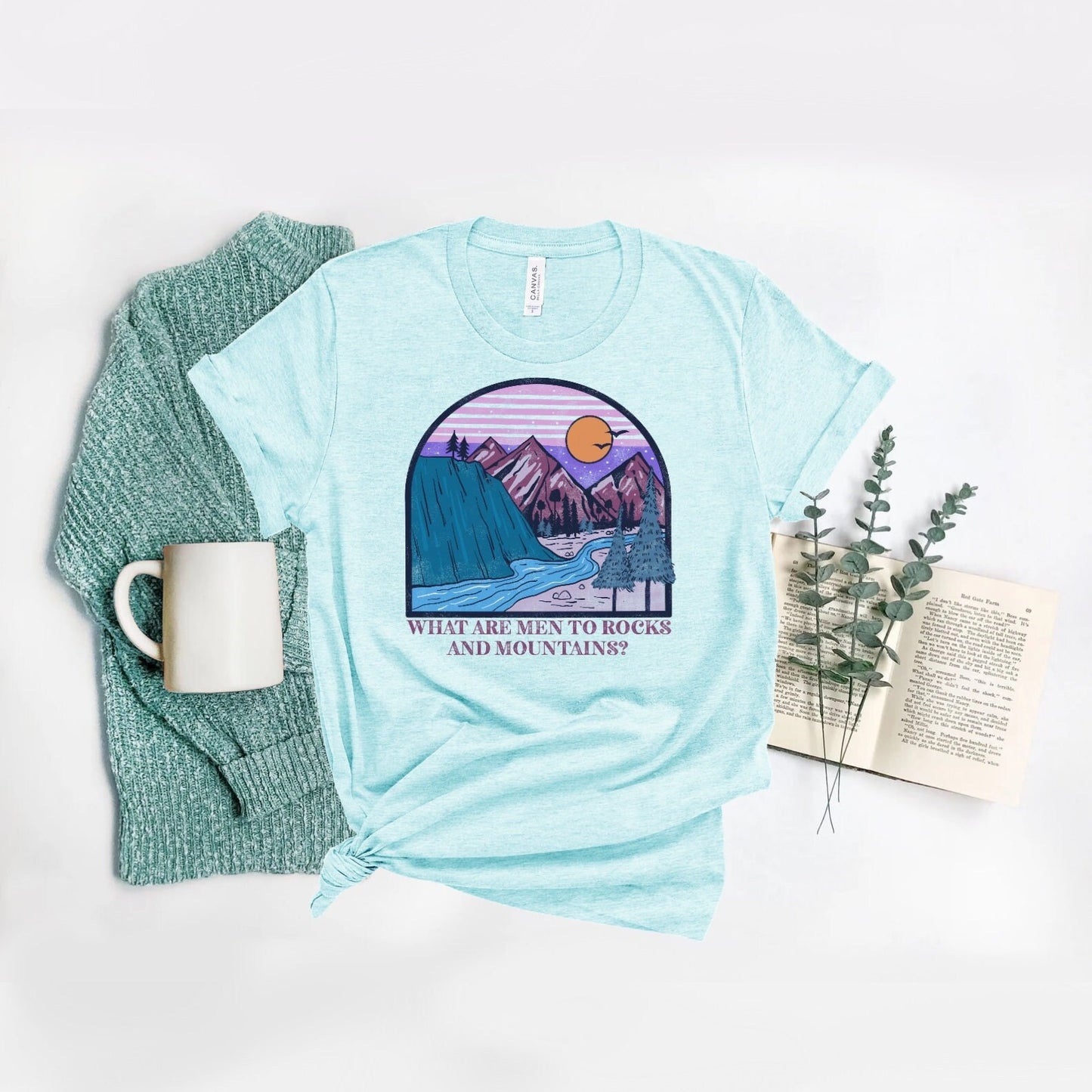 Jane Austen what men rocks mountains Unisex Jersey Short Sleeve Tee pride prejudice