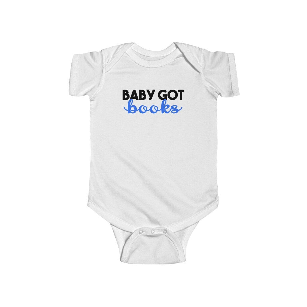Baby Got Books Blue Literary Baby Bodysuit for Book Club Baby Shower Reader Writer Author Surprise Baby Birth Announcement Funny