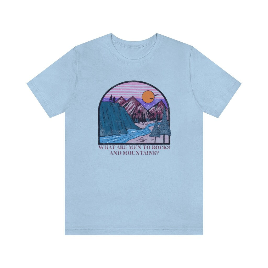 Jane Austen what men rocks mountains Unisex Jersey Short Sleeve Tee pride prejudice