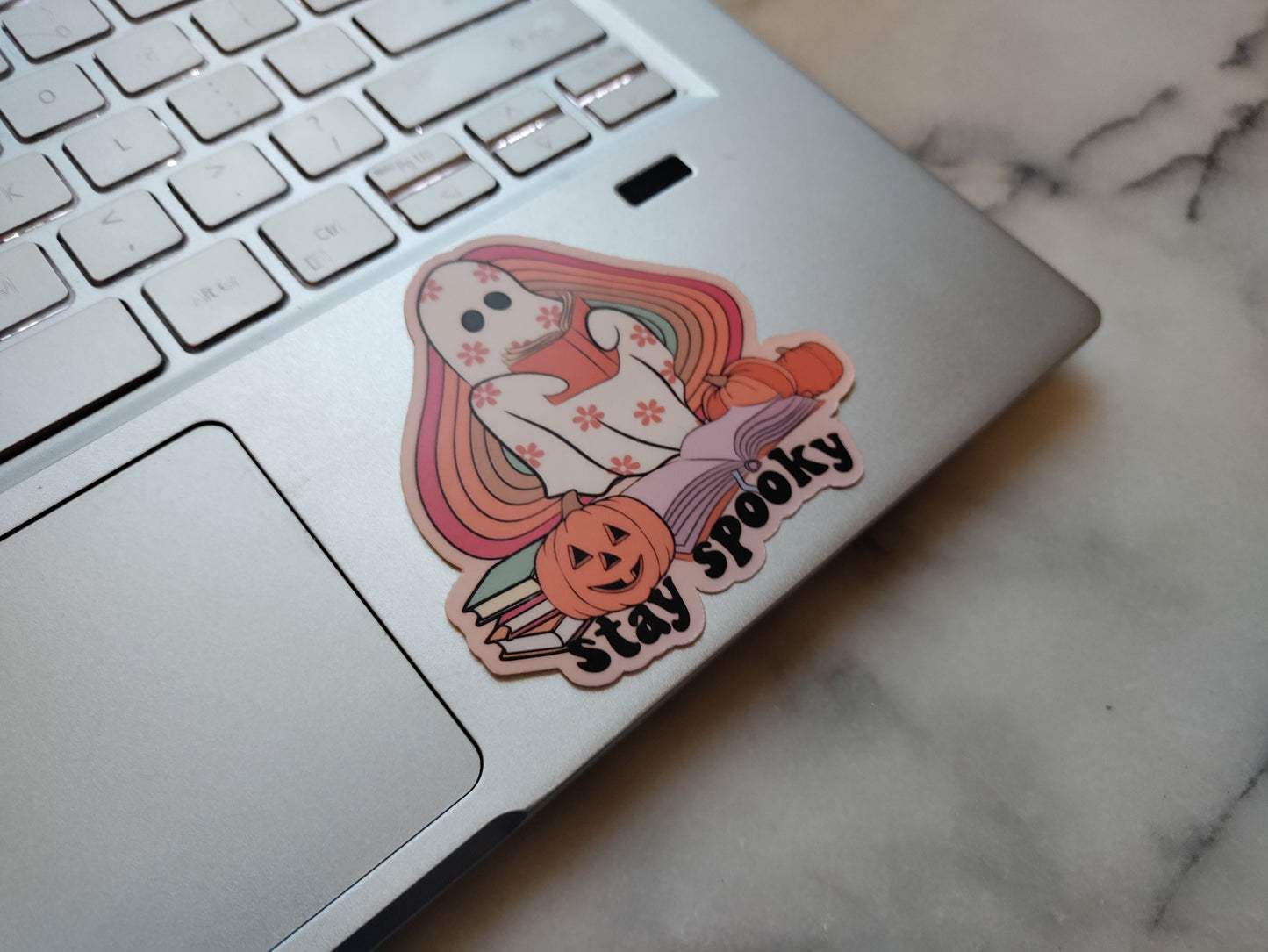 Stay Spooky Bookish Ghost Halloween Read Books Bullet Journal Sticker Planner Sticker for Fall Read Boooks The Reader Tarot Spooky Season