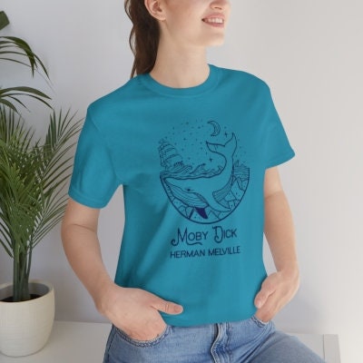 The Whale Moby Dick Classic Literature Herman Melville Unisex Jersey Short Sleeve Tee