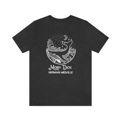 The Whale Moby Dick Classic Literature Herman Melville Unisex Jersey Short Sleeve Tee