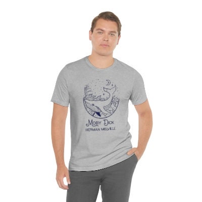 The Whale Moby Dick Classic Literature Herman Melville Unisex Jersey Short Sleeve Tee