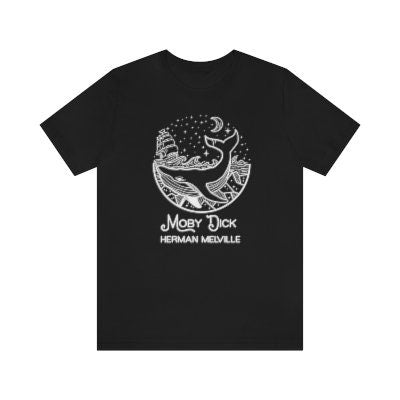 The Whale Moby Dick Classic Literature Herman Melville Unisex Jersey Short Sleeve Tee
