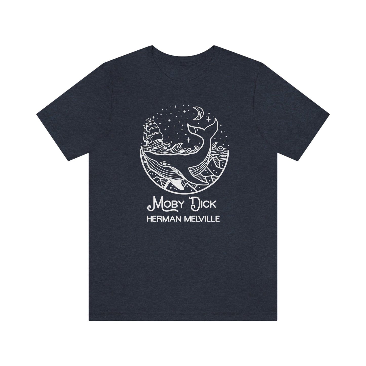 The Whale Moby Dick Classic Literature Herman Melville Unisex Jersey Short Sleeve Tee