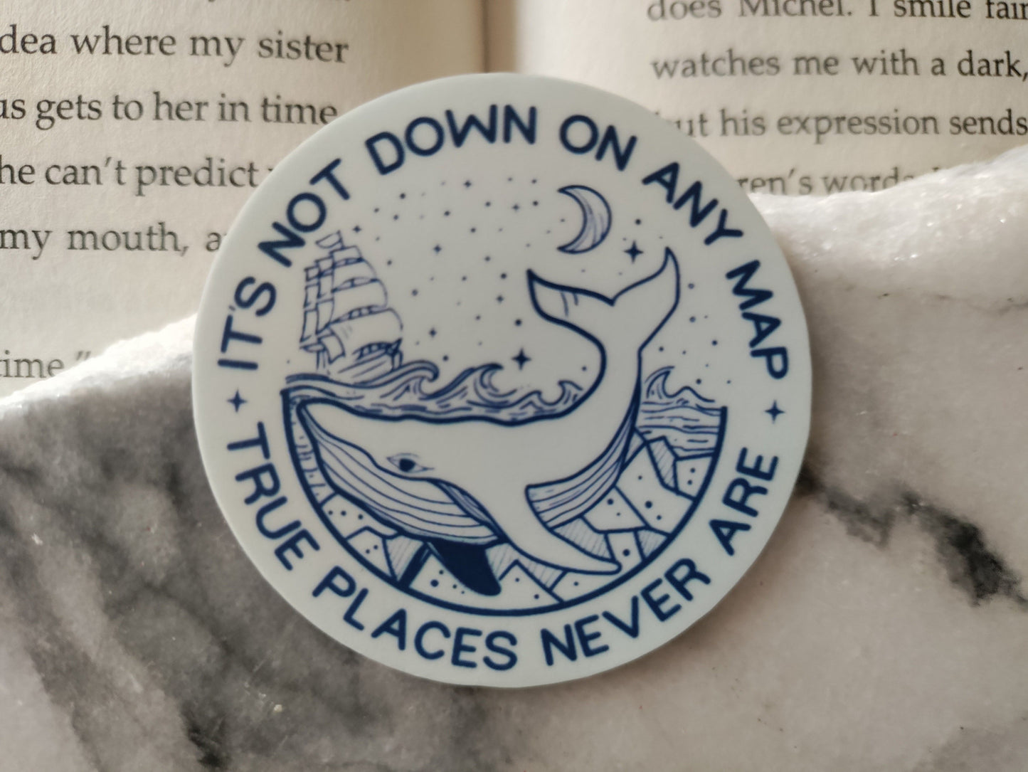 True Places Never Are Bookish Adventure Book Quote Moby Dick Herman Melville The Whale Literature Classic Books Librarian It's Not Down On