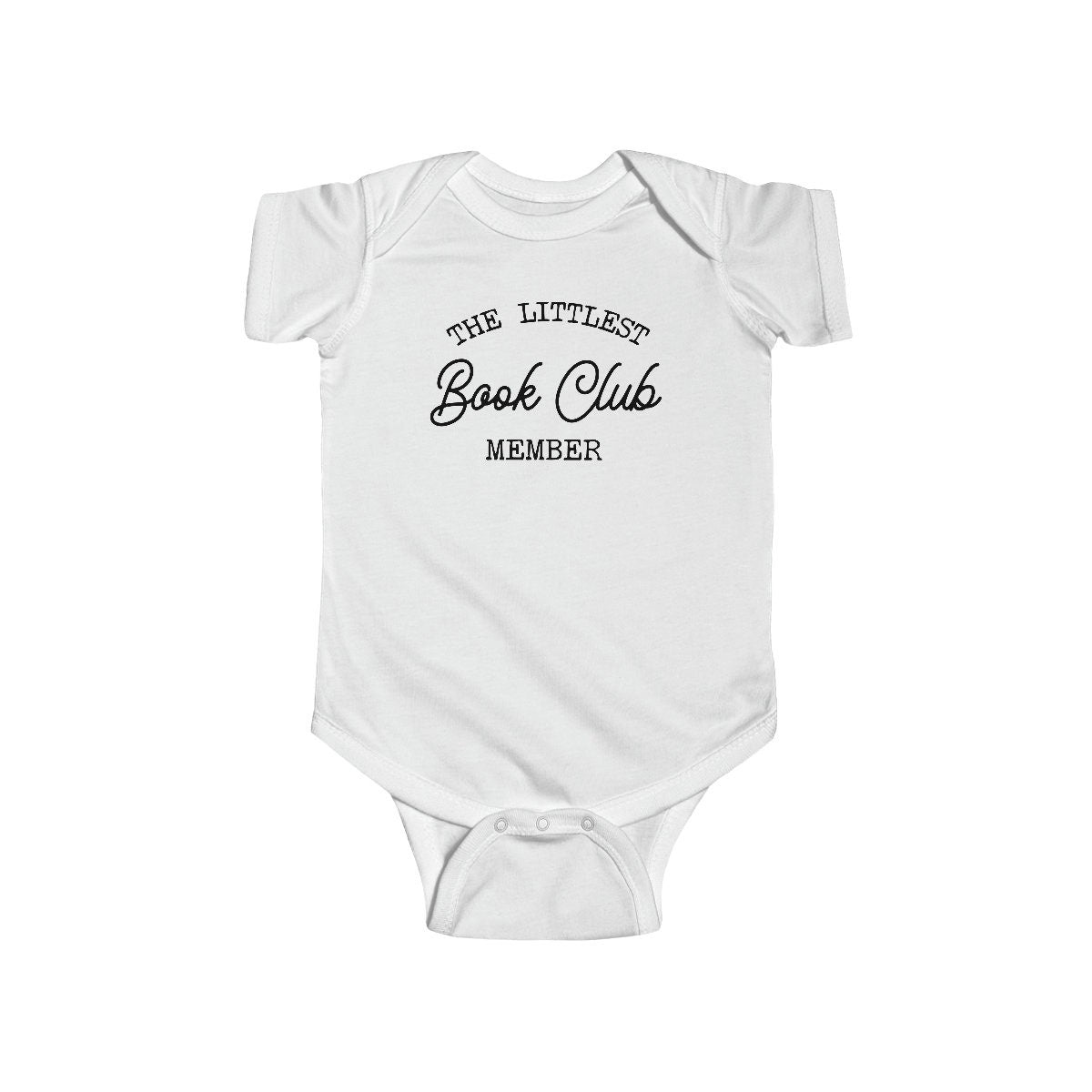 Littlest Book Club Baby Bodysuit Gift for Bookclub friend Baby Shower Present for New Mom Bookish Friend