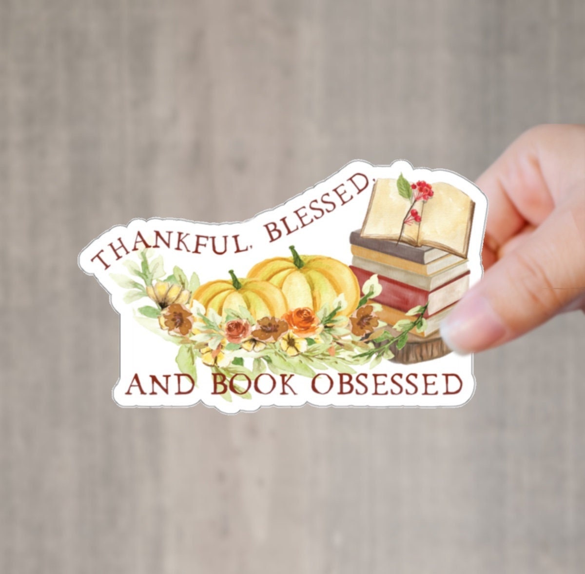 Books Fall Open and I Fall In Bookish Autumn Sticker for Book Journal Reading Bullet Journal Fall Planner Stickers Reader Seasonal Sweater
