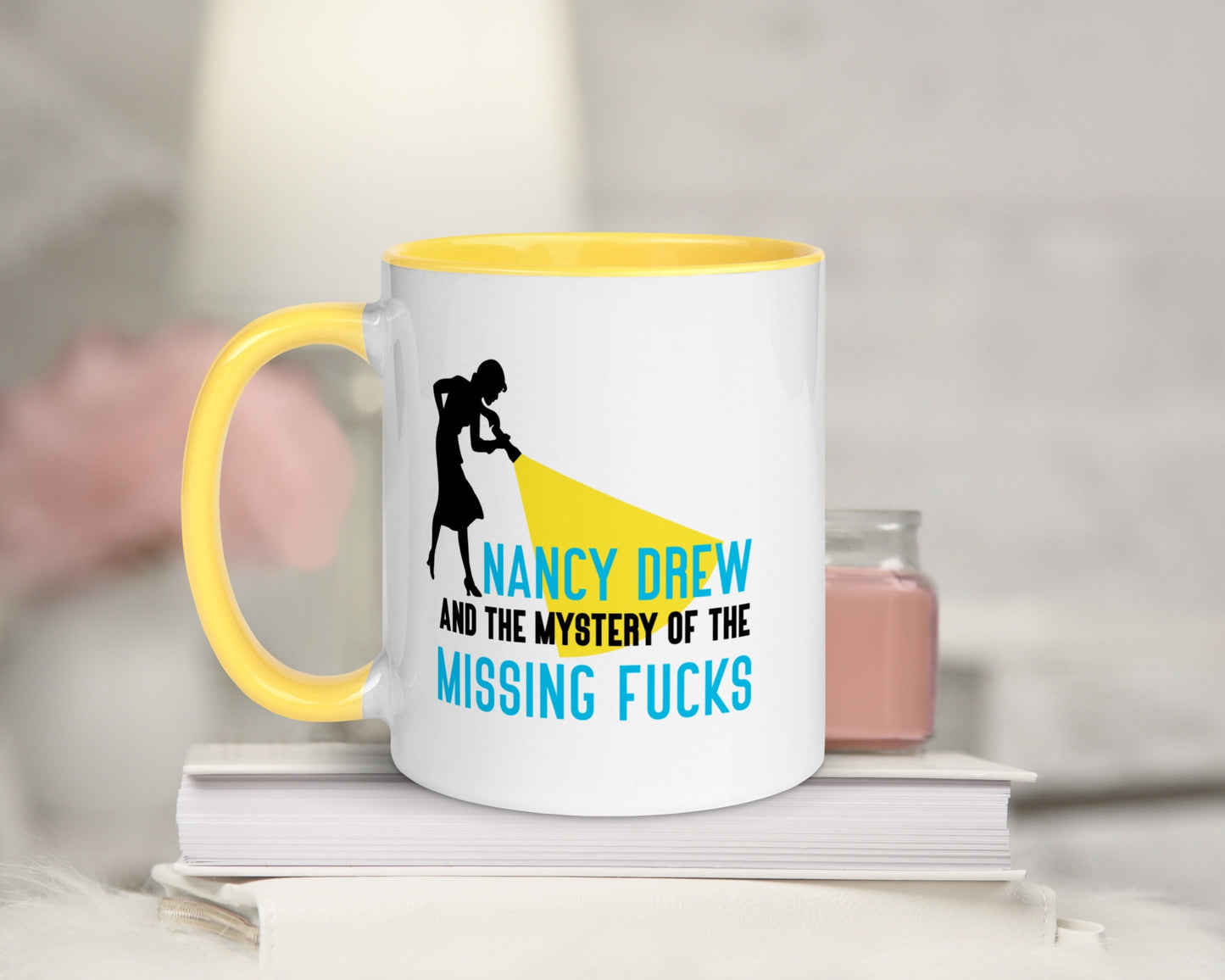Case of the Missing Fucks Detective Dew Bookish Mug for Readers Librarian Mug Funny Sassy Coffee Mug Gift for Her Present for Husband